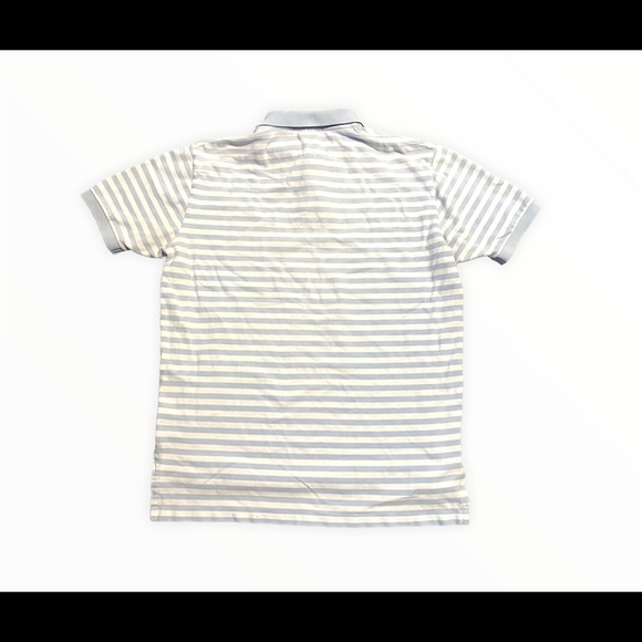 Polo Ralph Lauren Size Large Light Blue Striped Mens Short Sleeve Collared shirt - Picture 2 of 4